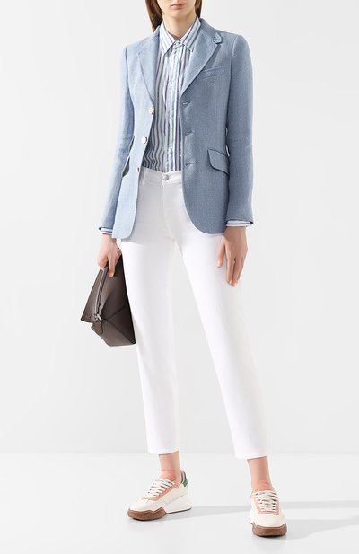 Жакет из смеси льна и шелка POLO RALPH LAUREN синего цвета по цене 72600 руб., арт. 211780939, фото 2 Жакет из смеси льна и шелка POLO RALPH LAUREN, арт. 211780939, фото 2