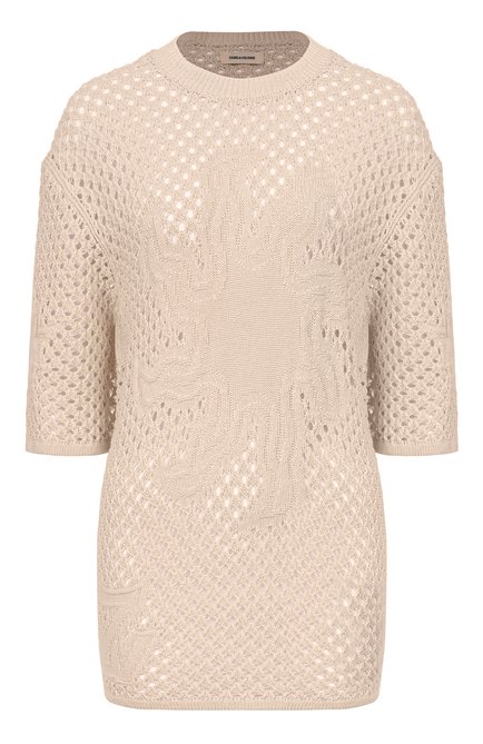 Женский пуловер изо льна и хлопка ZADIG AND VOLTAIRE, арт. KWSW02924