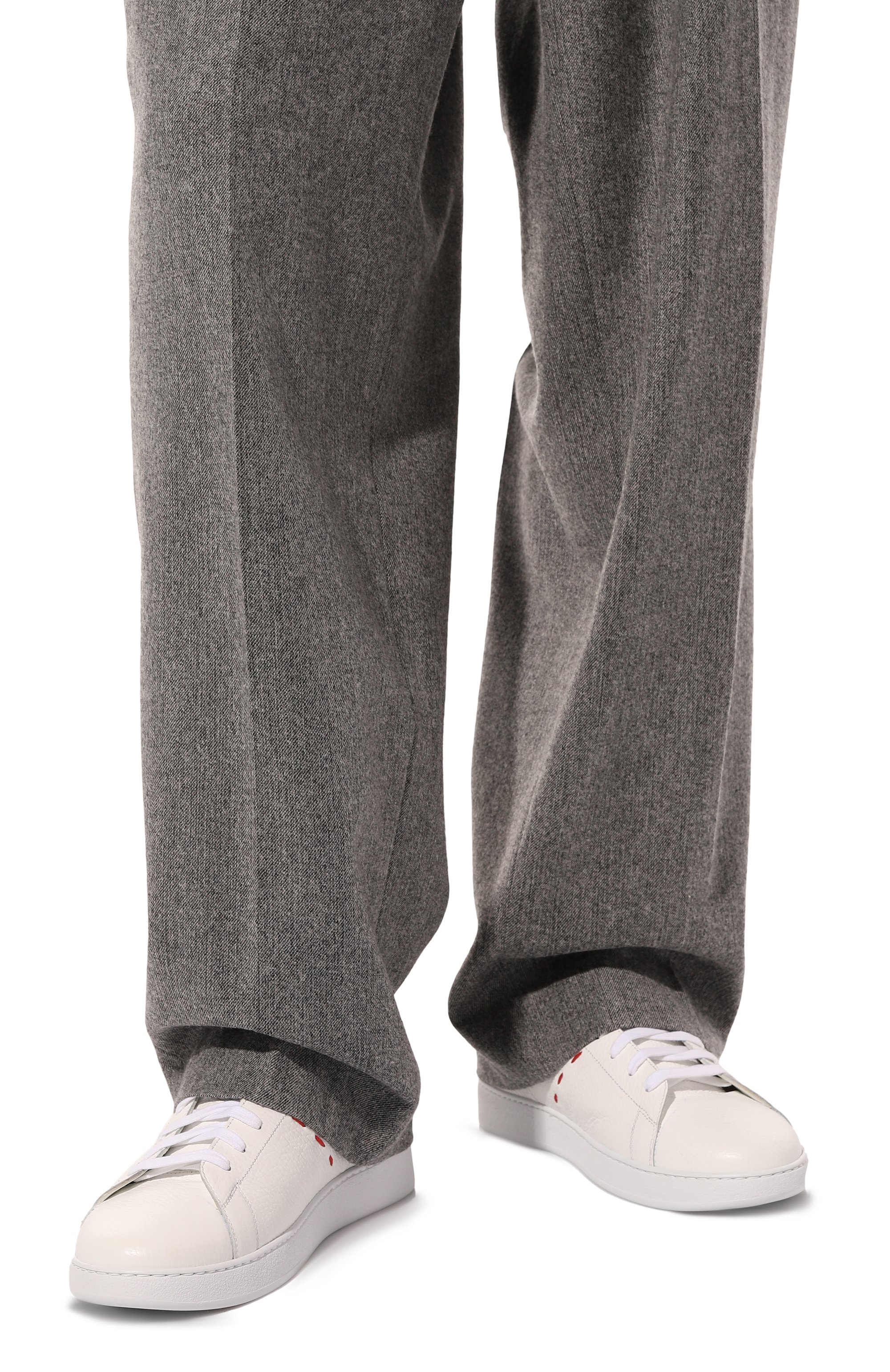 Кожаные кеды KITON, арт. USSA068N01035, фото 3