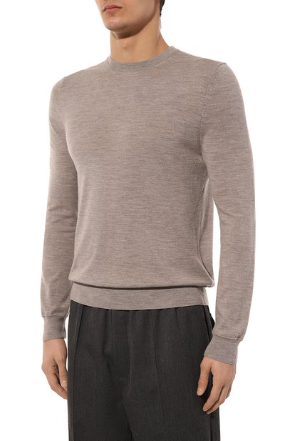 Шерстяной джемпер BOGNER бежевого цвета по цене 24900 руб., арт. 88509090, фото 3 Шерстяной джемпер BOGNER, арт. 88509090, фото 3