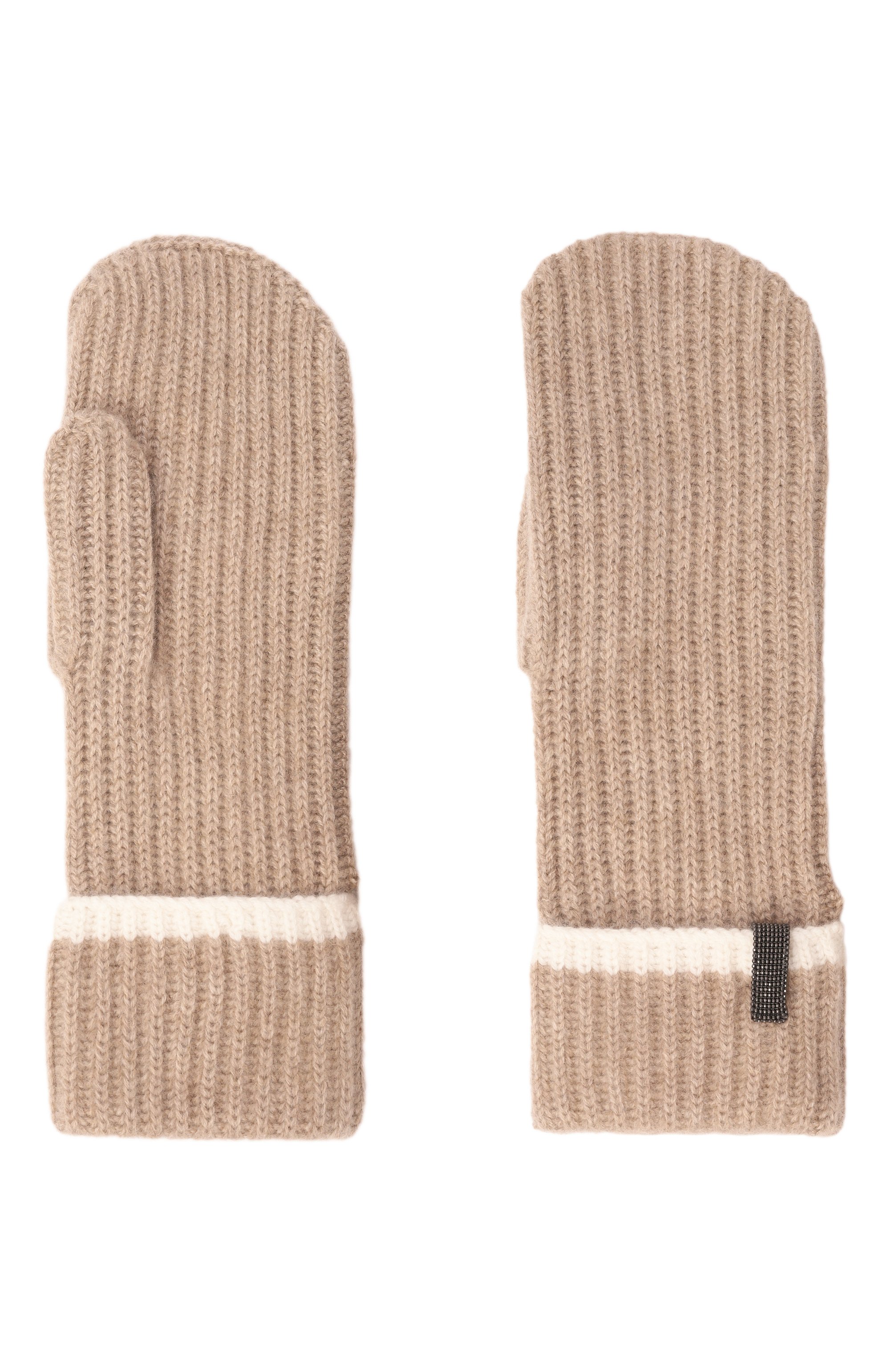 Кашемировые варежки BRUNELLO CUCINELLI бежевого цвета по цене 95050 руб., арт. M12504999, фото 3 Кашемировые варежки BRUNELLO CUCINELLI, арт. M12504999, фото 3