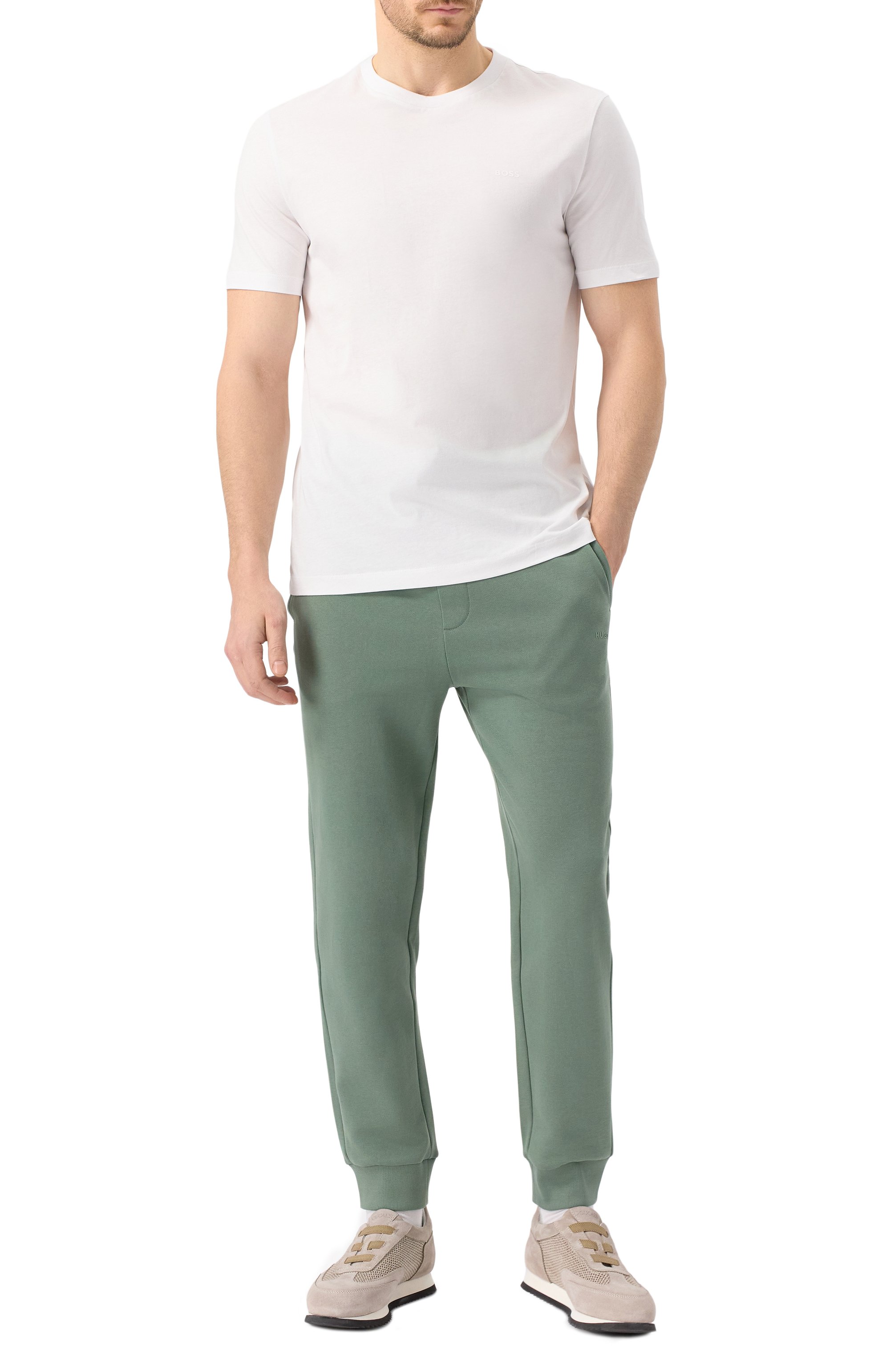 Хлопковые джоггеры HUGO, арт. 50489617, фото 2