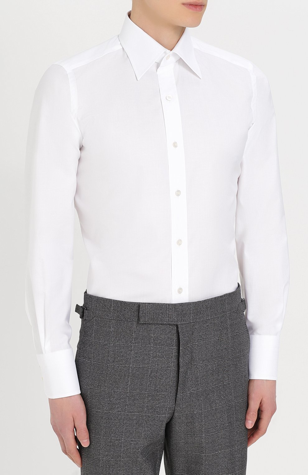 Хлопковая рубашка с итальянским воротником TOM FORD, арт. 2FT880/94S1JE, фото 3