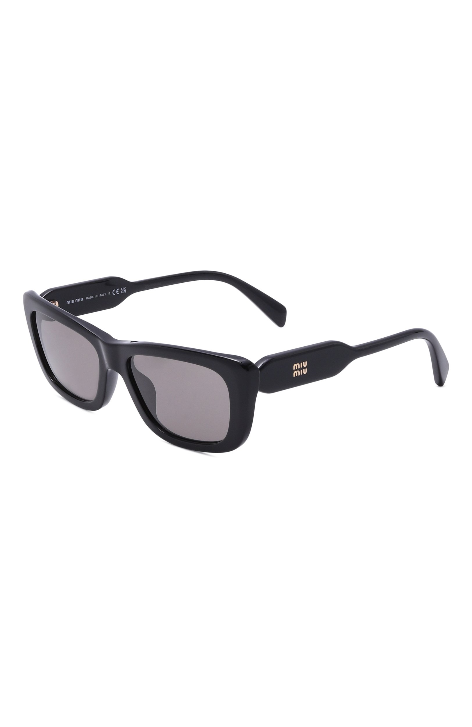 Солнцезащитные очки MIU MIU черного цвета по цене 53700 руб., арт. B12S-16K80Q, фото 1 Солнцезащитные очки MIU MIU, арт. B12S-16K80Q, фото 1