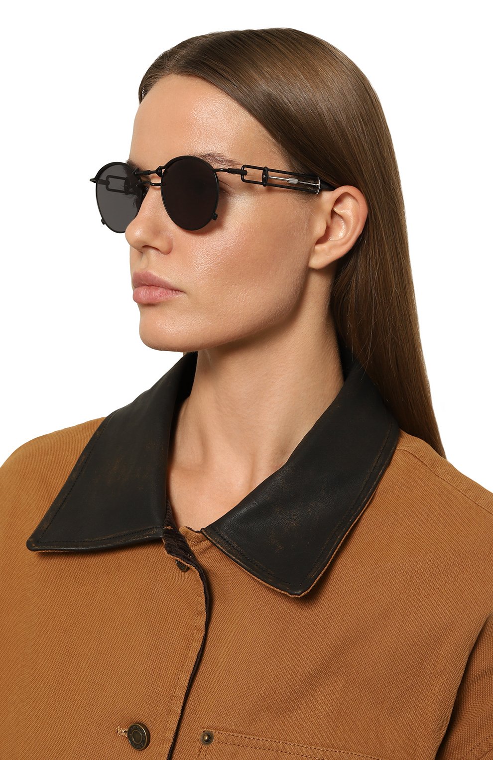 Солнцезащитные очки JEAN PAUL GAULTIER черного цвета по цене 86100 руб., арт. PAS DE VIS-C00, фото 2 Солнцезащитные очки JEAN PAUL GAULTIER, арт. PAS DE VIS-C00, фото 2