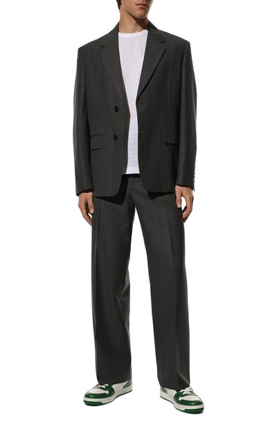 Кожаные кеды PRADA, арт. 2EE364-3LKG-F0DJT, фото 2