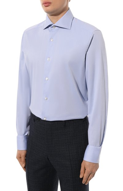 Хлопковая сорочка ZEGNA, арт. 601342A6/9MS0BA, фото 4