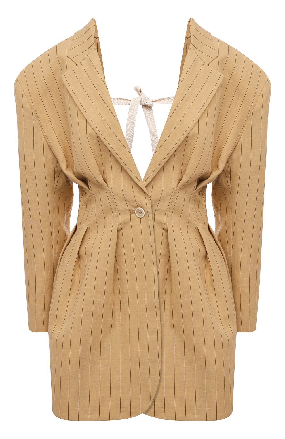 Льняной жакет JACQUEMUS бежевого цвета по цене 75050 руб., арт. 211JA08/112851, фото 1 Льняной жакет JACQUEMUS, арт. 211JA08/112851, фото 1