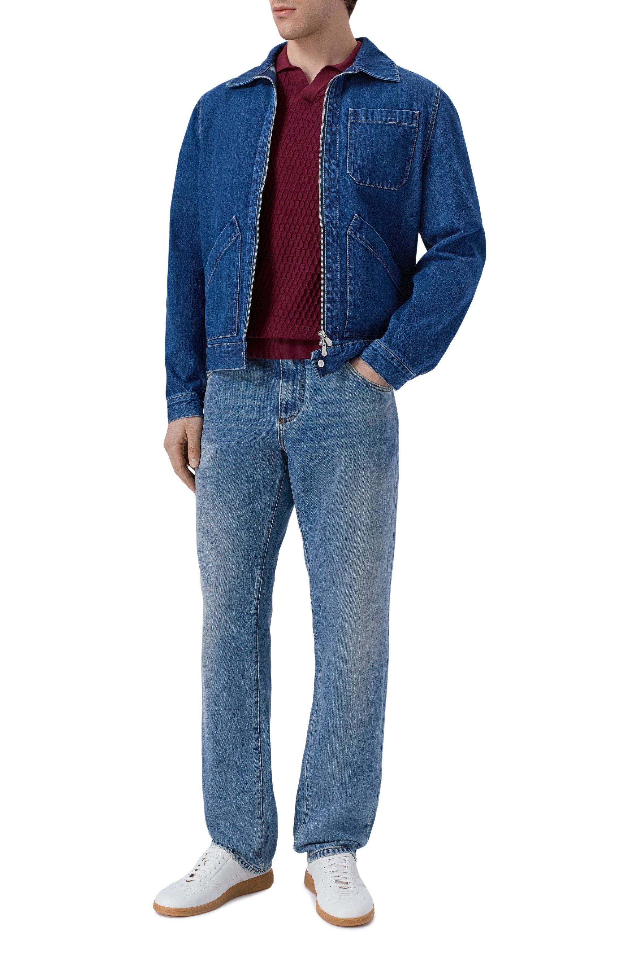 Поло из хлопка и шелка ANDREA CAMPAGNA, арт. SU26ST210-03/FST26, фото 2