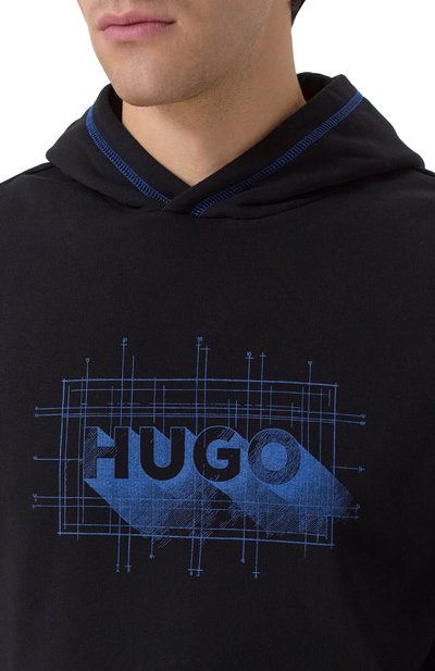 Хлопковое худи HUGO BLUE, арт. 50553506, фото 5