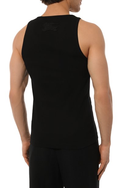 Хлопковая майка BURBERRY черного цвета по цене 39950 руб., арт. 8089756, фото 4 Хлопковая майка BURBERRY, арт. 8089756, фото 4