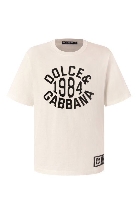 Хлопковая футболка Dolce & Gabbana G8PN9T/G7NSM Белый G8PN9T/G7NSM