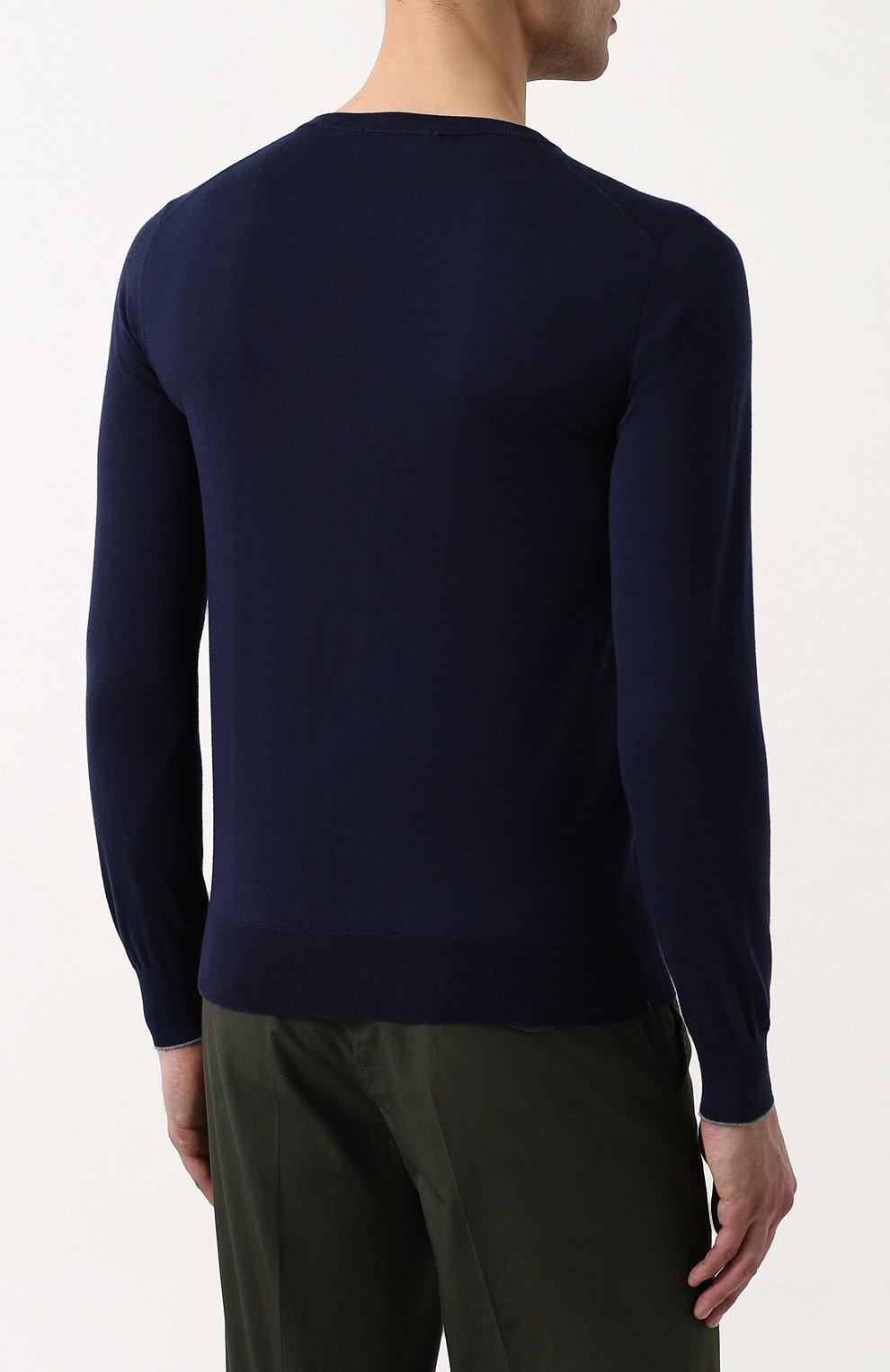 Джемпер тонкой вязки из смеси хлопка и кашемира FIORONI, арт. M14609A3, фото 4