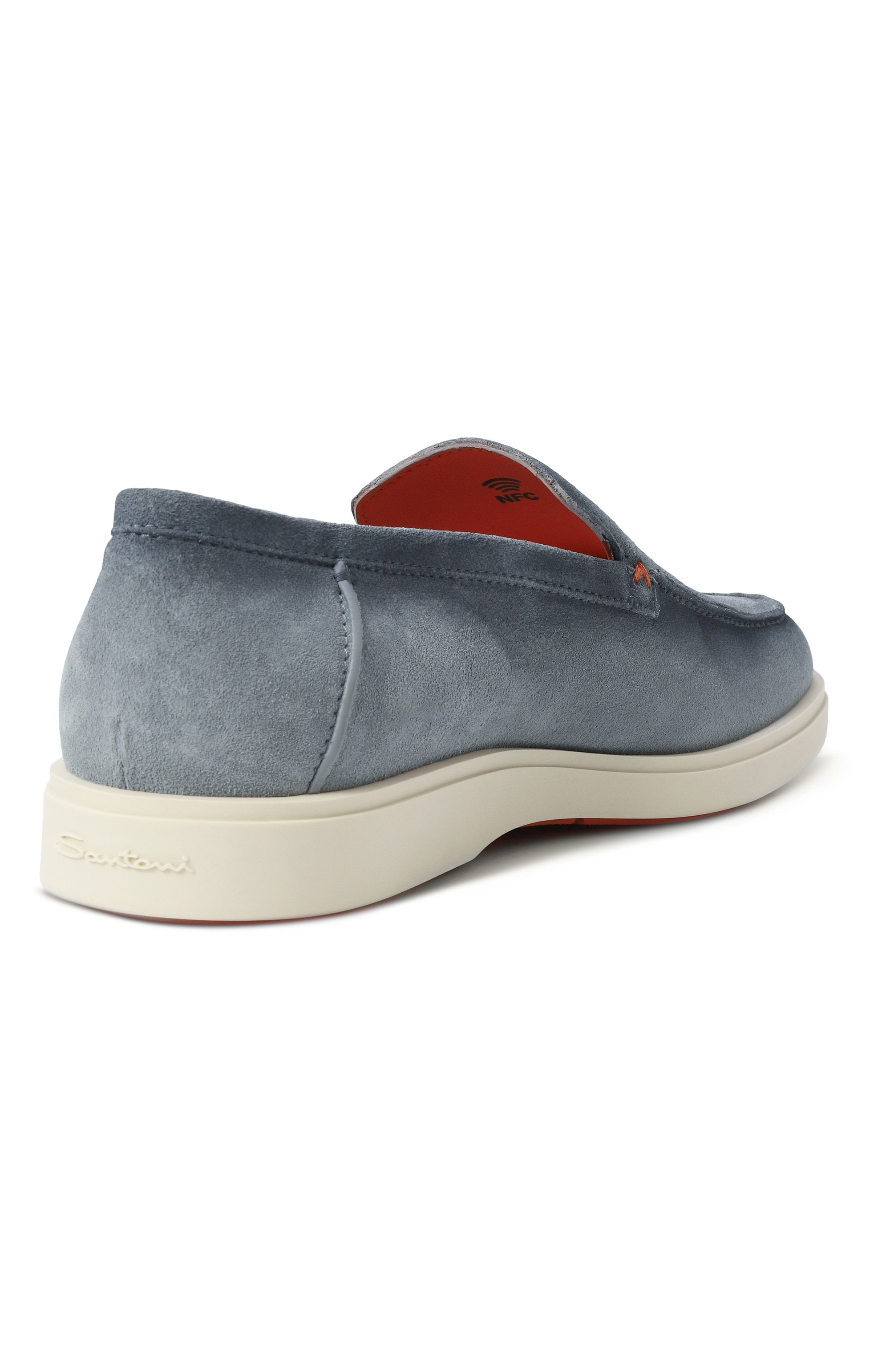 Замшевые лоферы detroit SANTONI, арт. MGDG17824TICBGEX, фото 5