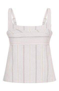 Женский хлопковый топ LOW CLASSIC голубого цвета, арт. LW251BL06BL | Фото 1 (Длина (для топов): Стандартные; Материал внешний: Хлопок; Стили: Кэжуэл; Рукава: На бретелях)