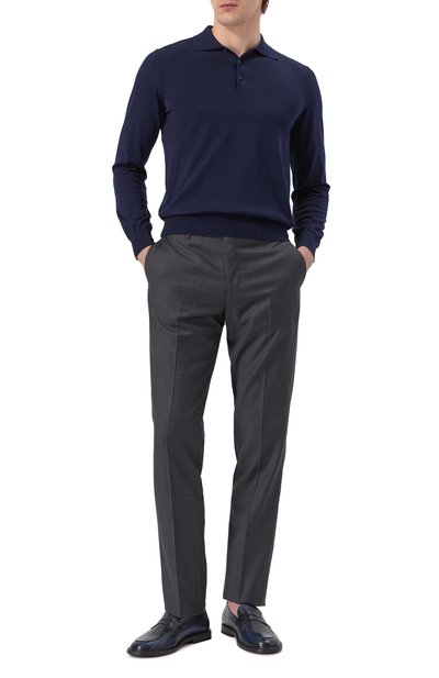 Кожаные пенни-лоферы PANTANETTI темно-синего цвета по цене 44950 руб., арт. 18546F, фото 2 Кожаные пенни-лоферы PANTANETTI, арт. 18546F, фото 2