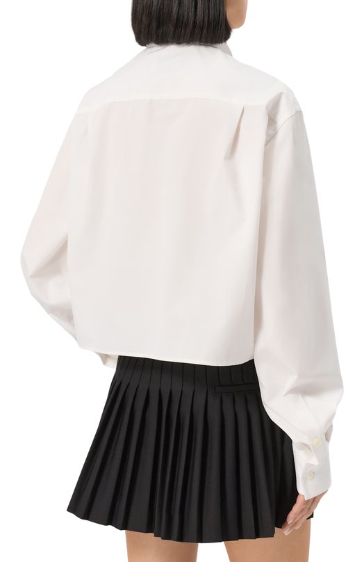 Хлопковая рубашка Off-White 0WGE02AS25FAB001 Белый  0WGE02AS25FAB001 Фото 4