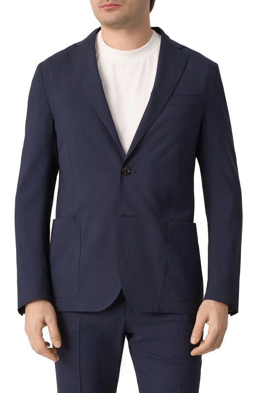 Шерстяной костюм Corneliani 25X007-2518425_SET Синий  25X007-2518425_SET Фото 4
