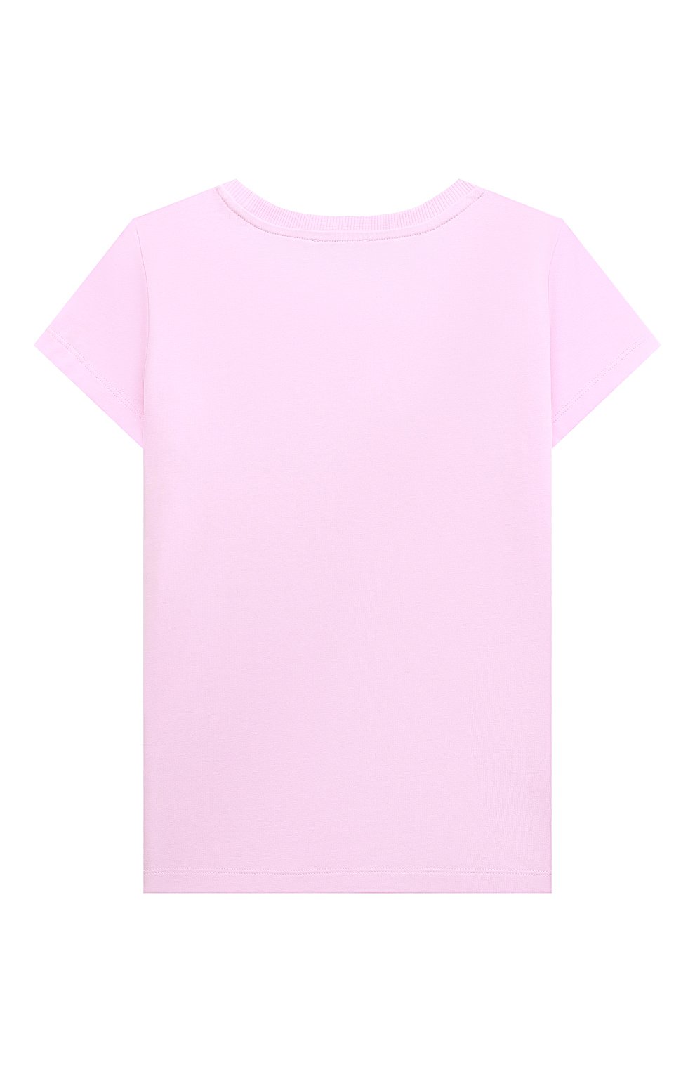 Хлопковая футболка MOSCHINO розового цвета по цене 11350 руб., арт. HDM04L/LBA00/4A-8A, фото 2 Хлопковая футболка MOSCHINO, арт. HDM04L/LBA00/4A-8A, фото 2