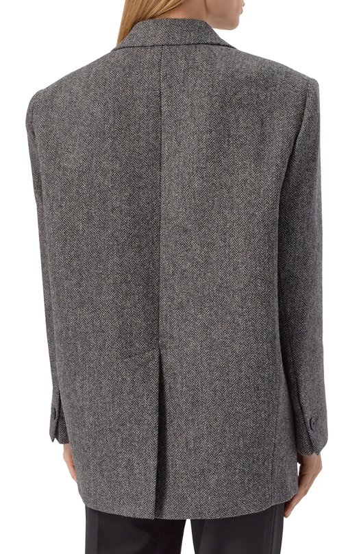 Шерстяной жакет Weekend Max Mara TR0NT0 Серый  TR0NT0 Фото 4