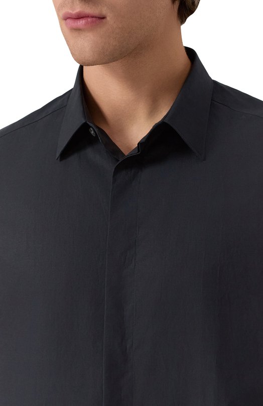 Хлопковая сорочка Zegna 9YC0CA/CT1069 Синий  9YC0CA/CT1069 Фото 5