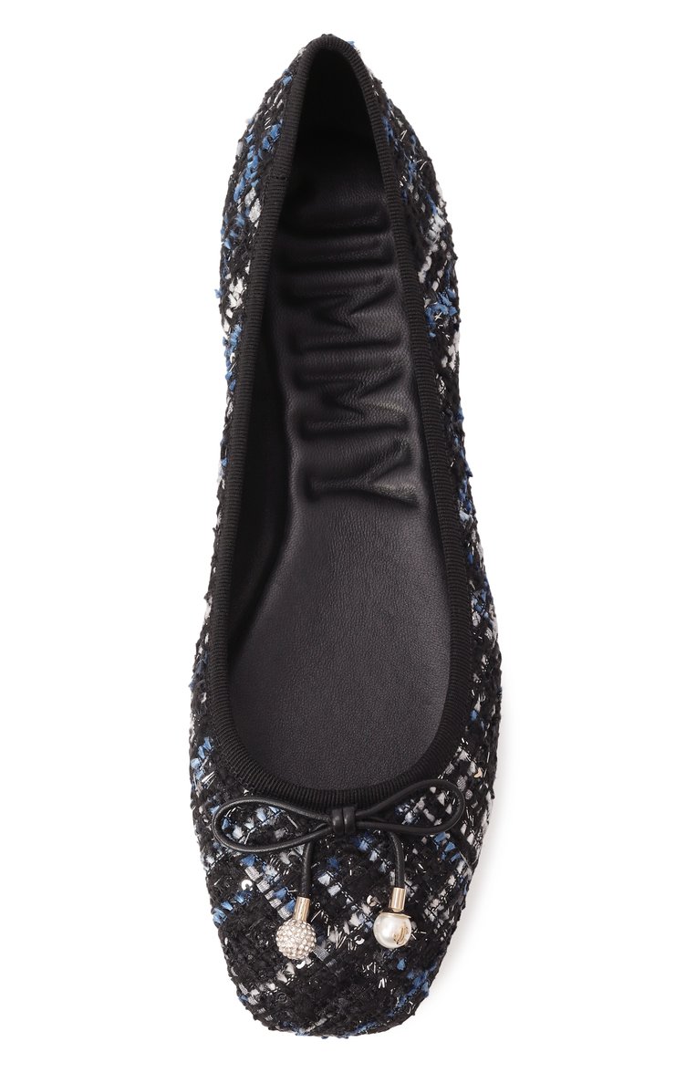 Женские текстильные балетки elme JIMMY CHOO разноцветного цвета, арт. ELME FLAT/MTD | Фото 6 (Материал внешний: Текстиль; Каблук высота: Низкий; Подошва: Плоская; Материал внутренний: Натуральная кожа)
