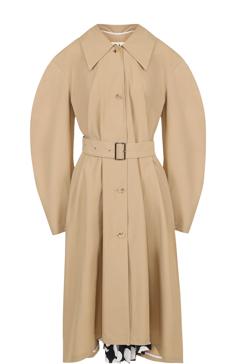 Пальто асимметричного кроя с плиссированной вставкой A.W.A.K.E. MODE, арт. SS18.C04, фото 1