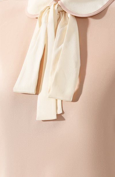 Шелковый топ REDVALENTINO розового цвета по цене 39950 руб., арт. TR3AAB10/48P, фото 5 Шелковый топ REDVALENTINO, арт. TR3AAB10/48P, фото 5