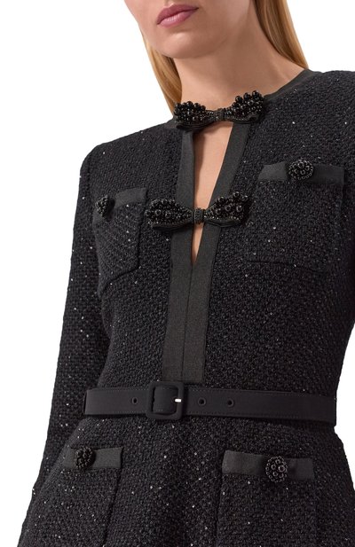 Платье с отделкой пайетками SELF-PORTRAIT, арт. RS26210MB, фото 4