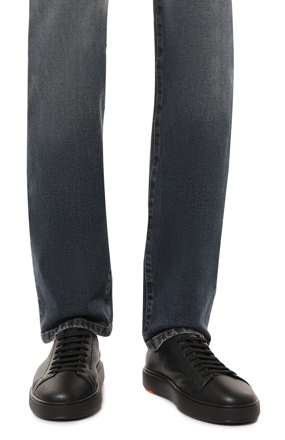 Кожаные кеды cleanic SANTONI, арт. MBCG21571NEANMMD, фото 3