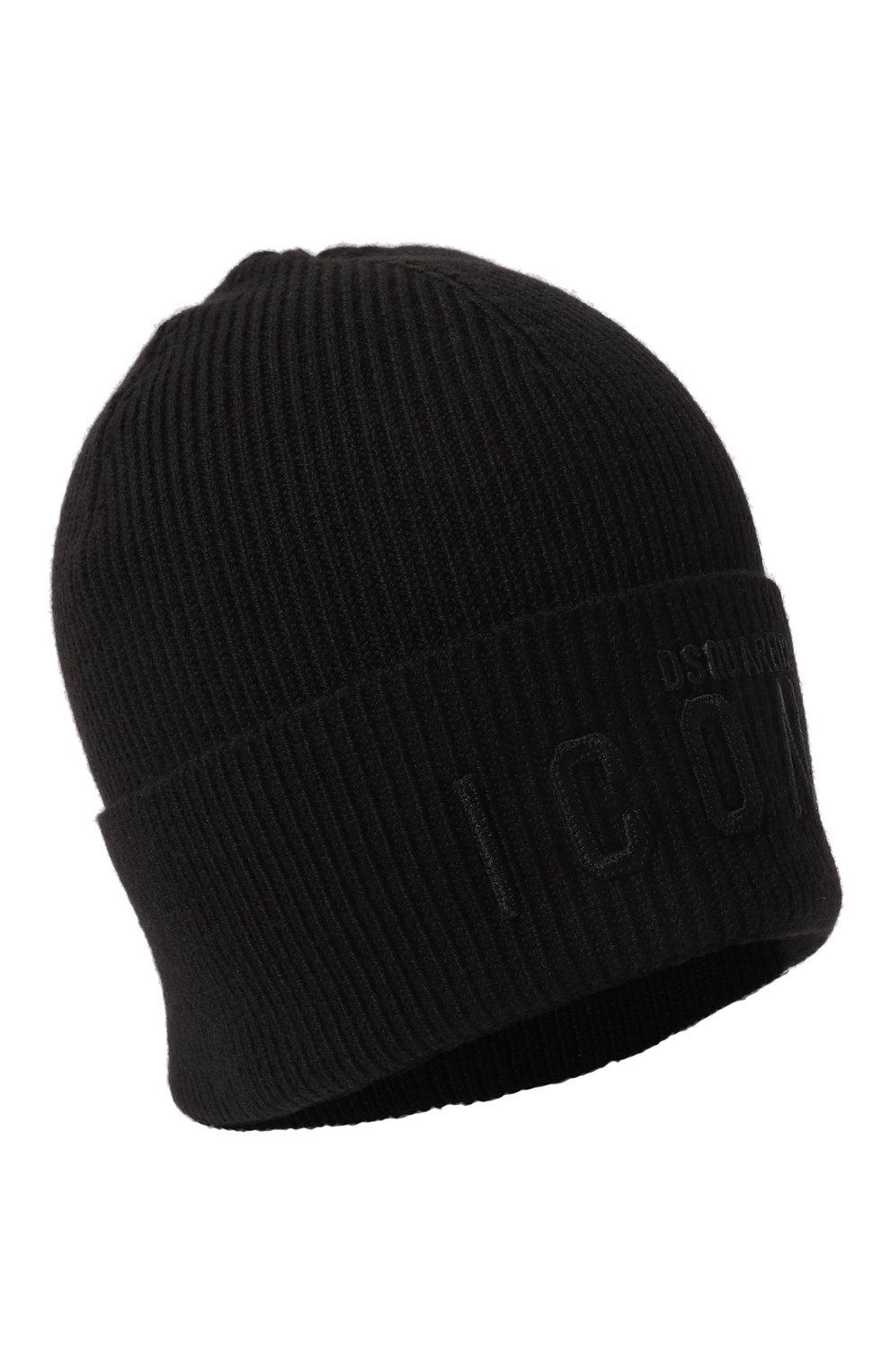 Шерстяная шапка icon DSQUARED2 черного цвета по цене 29000 руб., арт. KNW0001 01W04973, фото 1 Шерстяная шапка icon DSQUARED2, арт. KNW0001 01W04973, фото 1