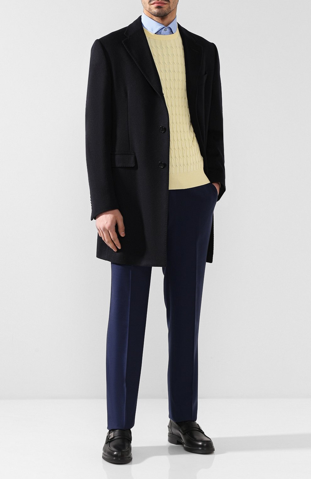 Кашемировое однобортное пальто CORNELIANI, арт. 821403-8812187/00, фото 2