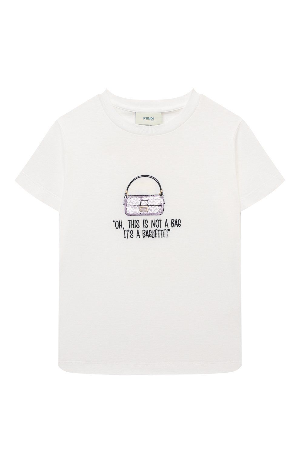 Хлопковая футболка FENDI, арт. JFI294/7AJ/8A-12+, фото 1