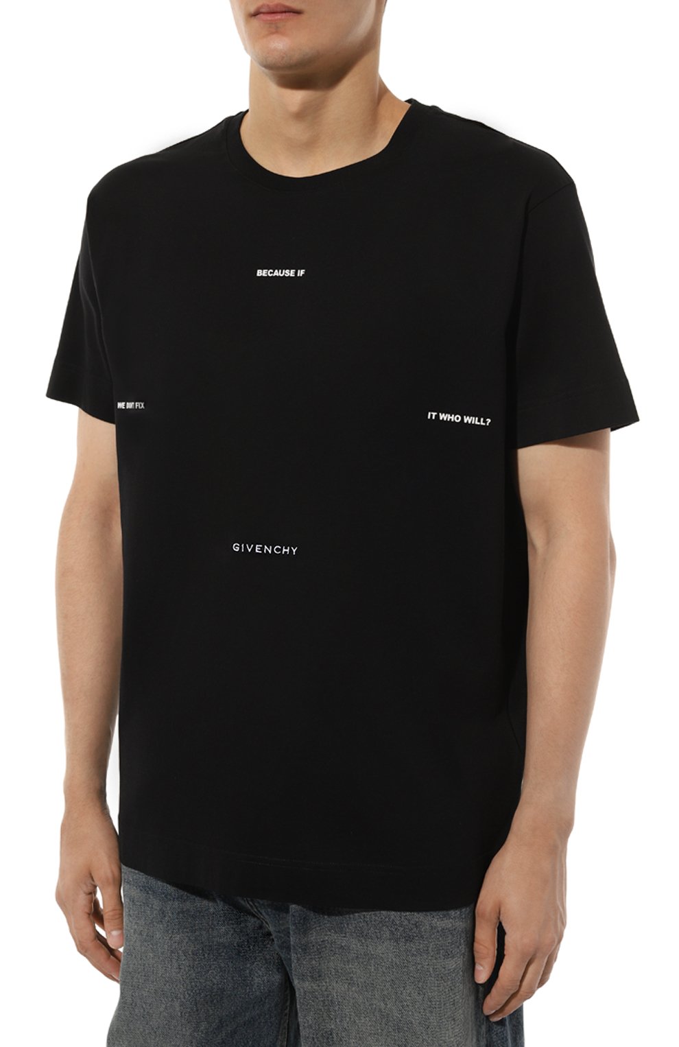 Хлопковая футболка GIVENCHY, арт. BM716R/3YFJ, фото 3