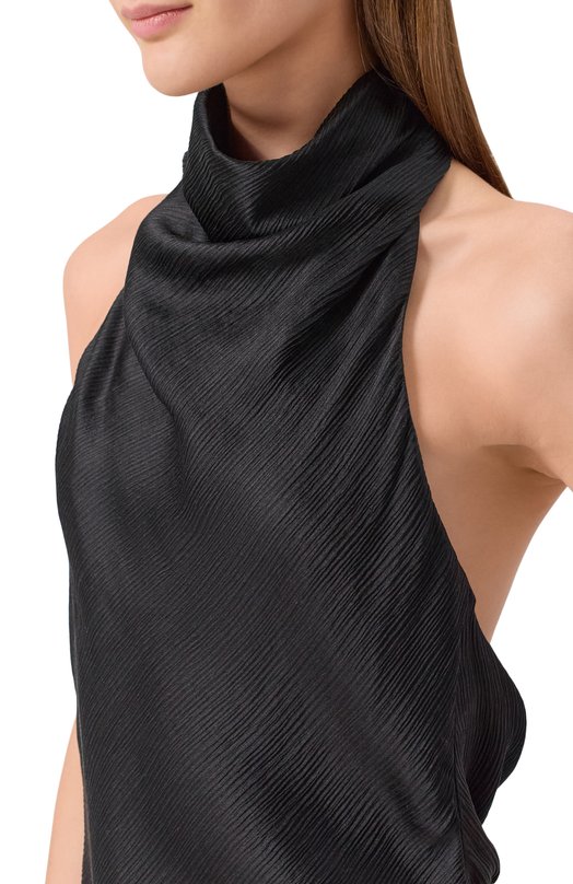 Атласный топ Balmain FF1AE165/SE94 Чёрный  FF1AE165/SE94 Фото 5