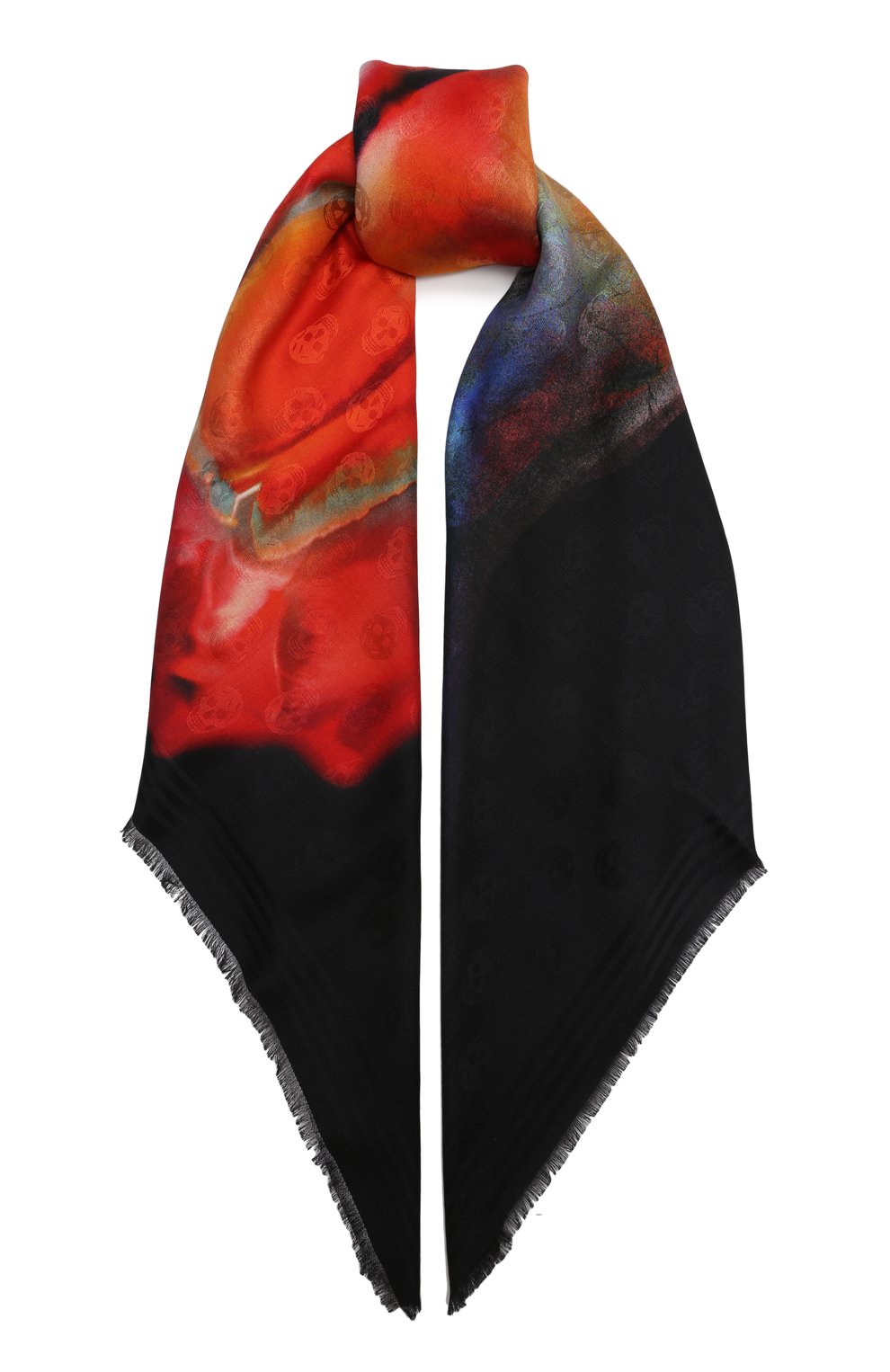 Платок из шелка и шерсти ALEXANDER MCQUEEN, арт. 757328/3631Q, фото 1