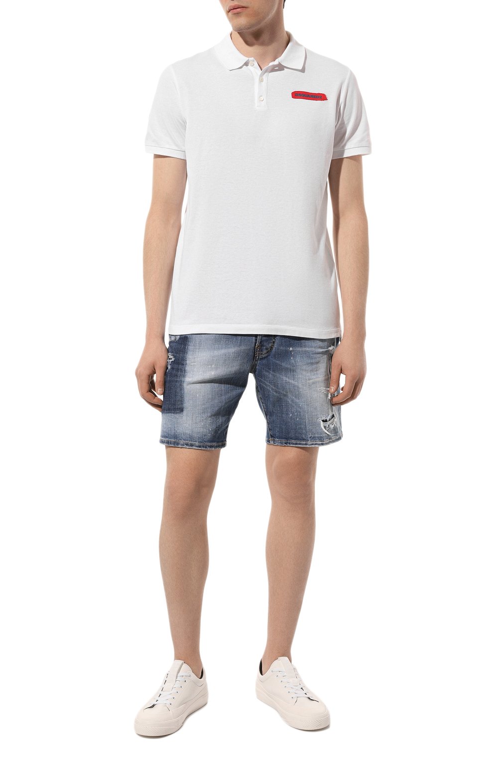 Джинсовые шорты DSQUARED2 синего цвета по цене 69250 руб., арт. S71MU0752/S30664, фото 2 Джинсовые шорты DSQUARED2, арт. S71MU0752/S30664, фото 2