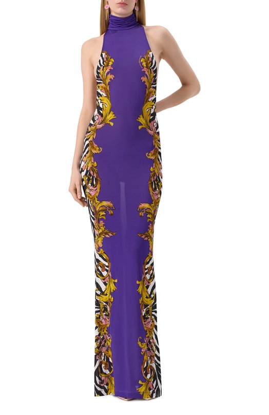 Платье из вискозы Versace Jeans Couture 78HA09P5/JS465 Фиолетовый  78HA09P5/JS465 Фото 3