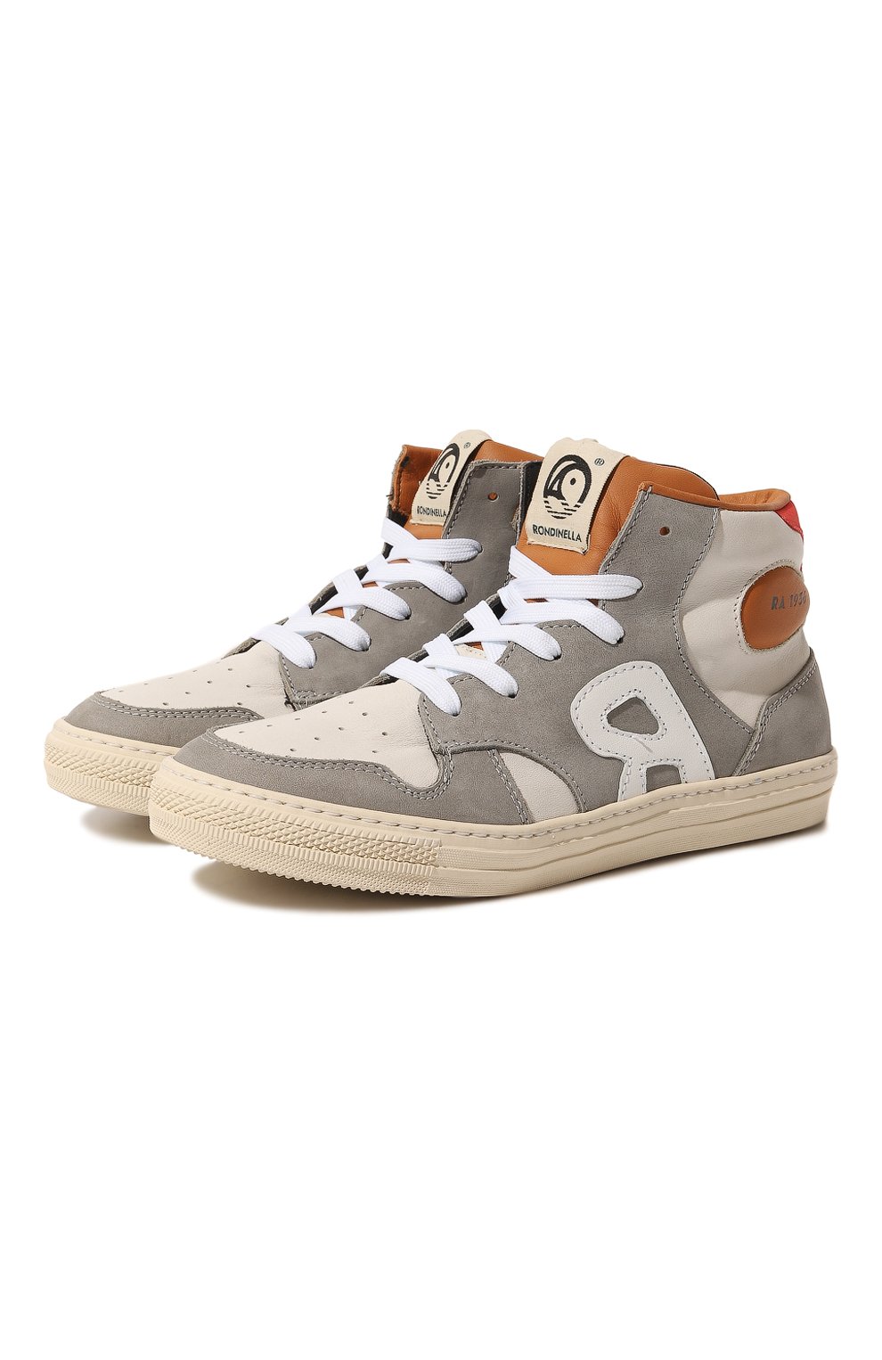 Высокие кеды из кожи RONDINELLA, арт. 12053-1D/31-33, фото 1