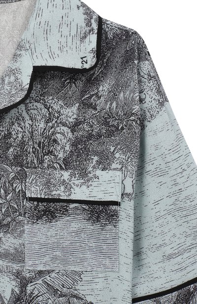 Рубашка из вискозы N21 тёмно-голубого цвета по цене 19950 руб., арт. N210CP/N0474, фото 3 Рубашка из вискозы N21, арт. N210CP/N0474, фото 3