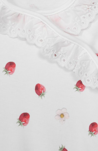 Хлопковый комбинезон MONNALISA белого цвета по цене 14600 руб., арт. 35G208, фото 3 Хлопковый комбинезон MONNALISA, арт. 35G208, фото 3