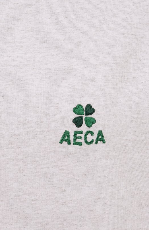 Хлопковая футболка AECA WHITE AWCMSSBDTTSST010C0.LIGHT GREY (S) Серый  AWCMSSBDTTSST010C0.LIGHT GREY (S) Фото 5