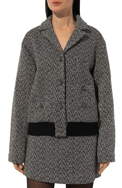 Бомбер SELF-PORTRAIT темно-серого цвета по цене 73300 руб., арт. AW24-052J-B, фото 3 Бомбер SELF-PORTRAIT, арт. AW24-052J-B, фото 3