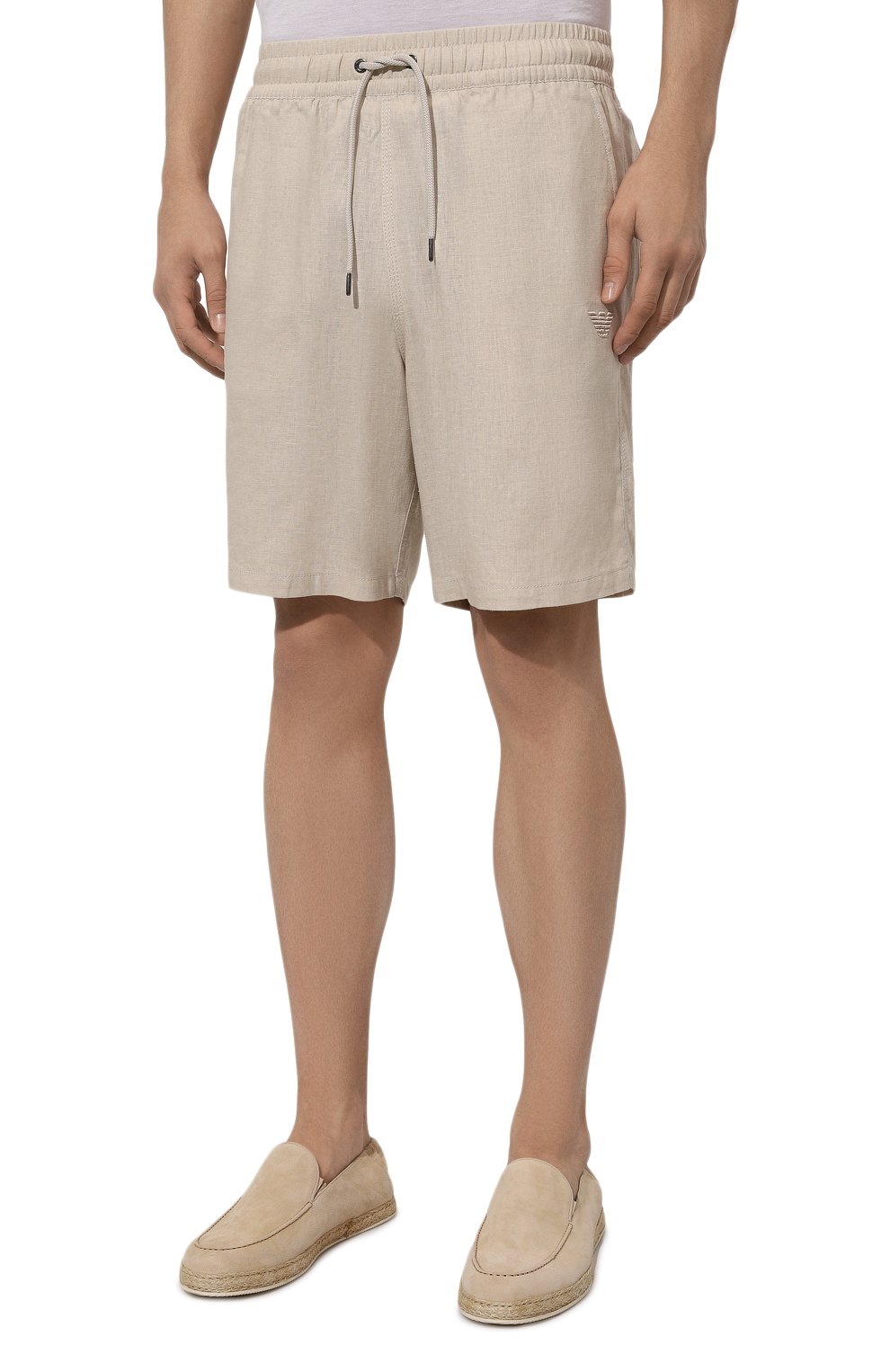 Шорты изо льна и вискозы EMPORIO ARMANI, арт. 211864/4R467, фото 3