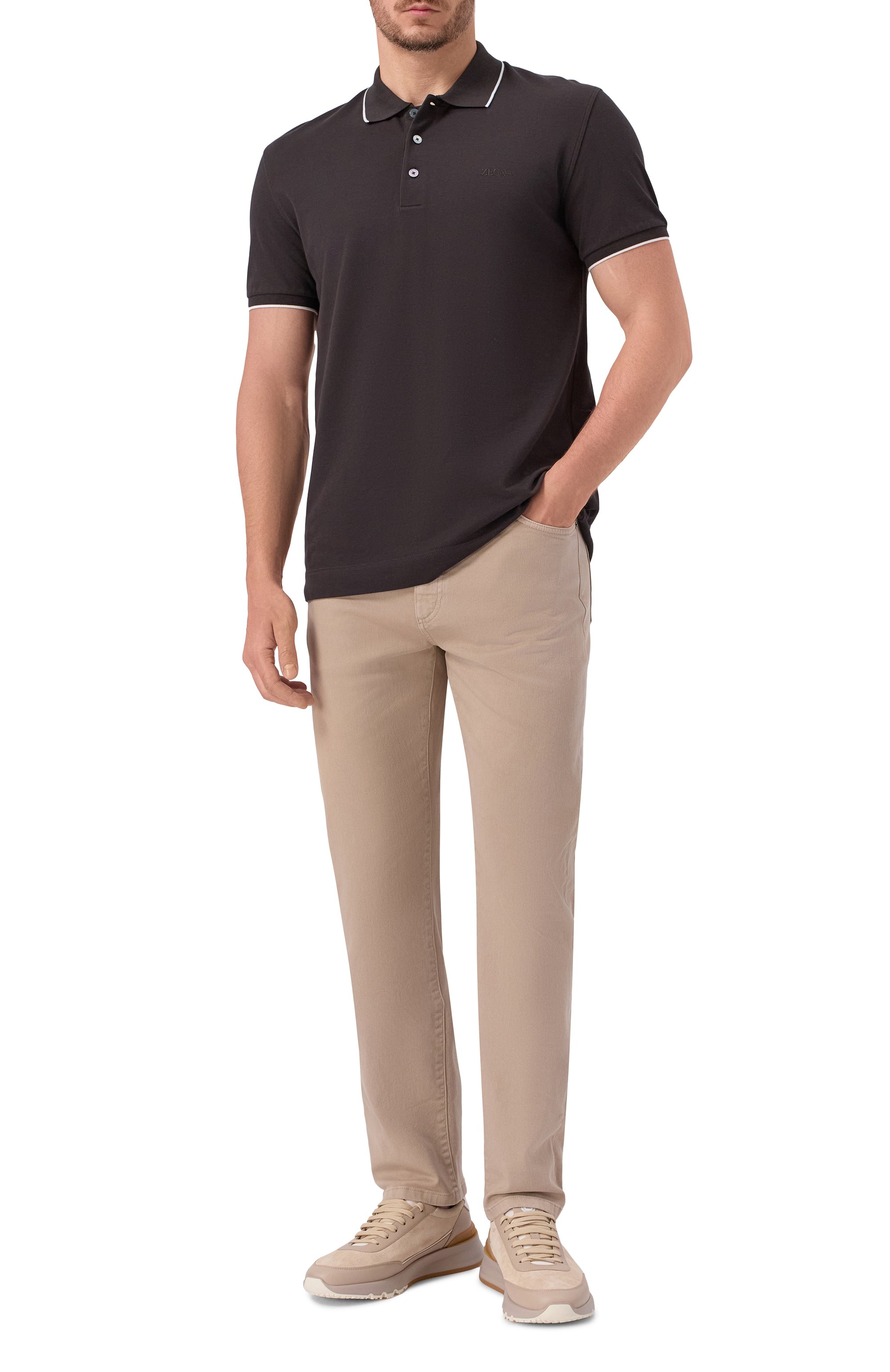 Хлопковое поло ZEGNA, арт. F746/UF358A9, фото 2
