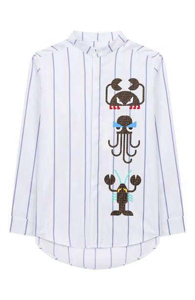 Хлопковая рубашка FENDI, арт. JMC078/A6A9/6A-8A