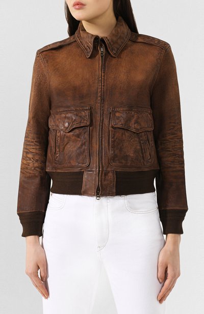 Кожаная куртка POLO RALPH LAUREN коричневого цвета по цене 132000 руб., арт. 211753199, фото 3 Кожаная куртка POLO RALPH LAUREN, арт. 211753199, фото 3
