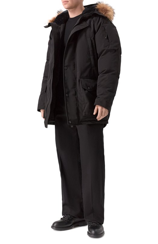 Пуховая парка MIR-1 с меховой отделкой Arctic Explorer MIR_BLK Чёрный  MIR_BLK Фото 2
