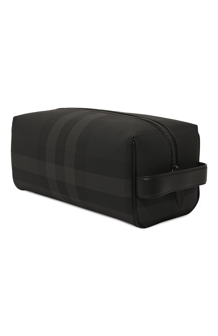 Мужской несессер BURBERRY темно-серого цвета, арт. 8070279 | Фото 2 (Размер: small; М�атериал: Экокожа)
