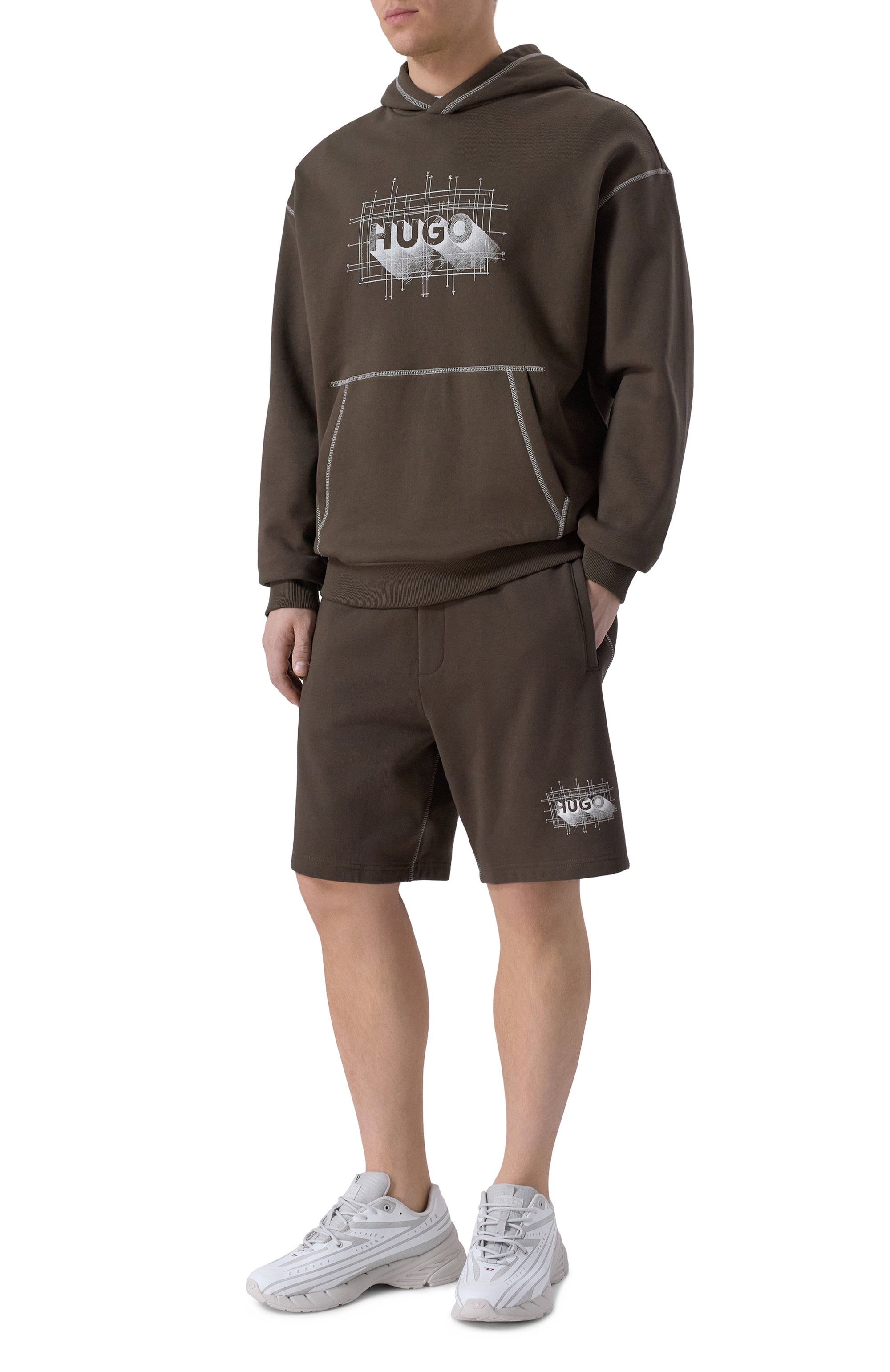 Хлопковые шорты HUGO BLUE, арт. 50553499, фото 2